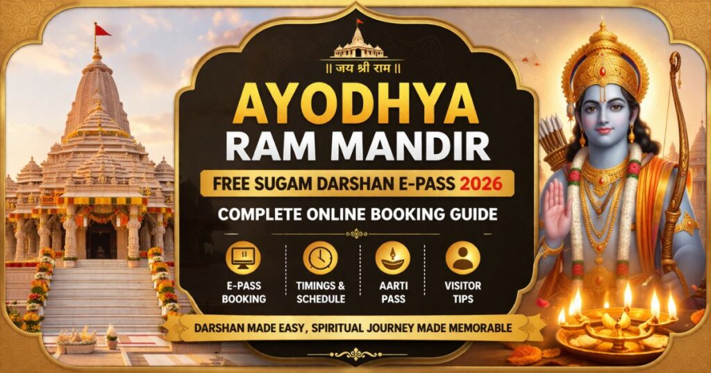 Ayodhya Ram Mandir Free Sugam Darshan E-Pass 2026: Complete Online Booking Guide, Timings, Aarti Pass & Visitor Tips
