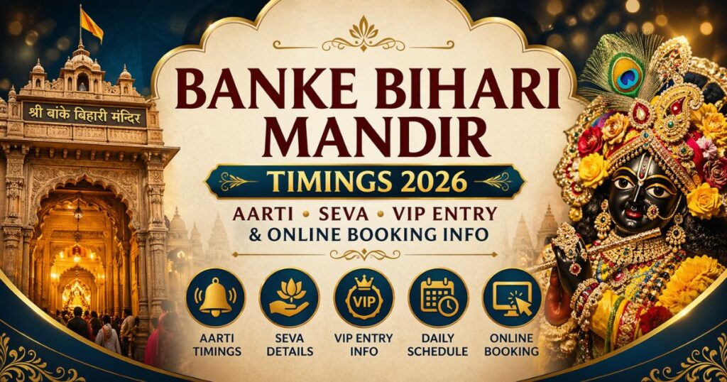 Banke Bihari Mandir Timings 2026: Aarti, Seva, VIP Entry & Online Booking Info