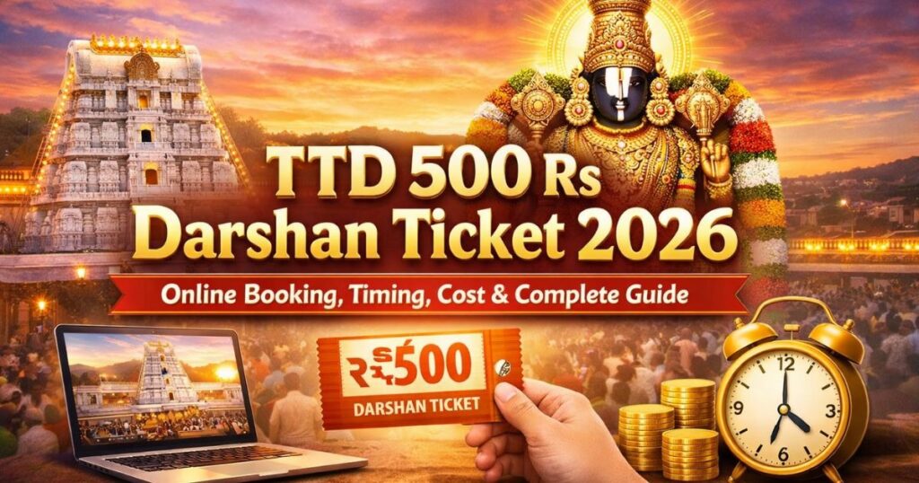 TTD 500 Rs Darshan Ticket 2026 – Online Booking, Timing, Cost & Complete Guide