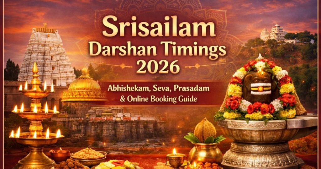 Srisailam Darshan Timings 2026 – Abhishekam, Seva, Prasadam & Online Booking Guide