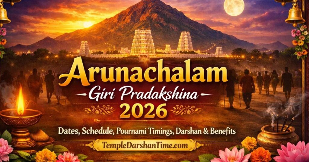 Arunachalam Giri Pradakshina 2026 Dates, Schedule, Pournami Timings, Darshan & Benefits – TempleDarshanTime.com