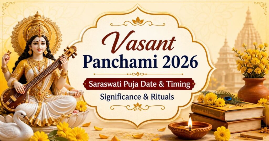 Vasant Panchami 2026: Saraswati Puja Date, Timing, Significance & Rituals