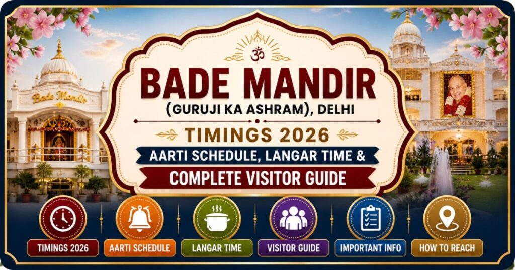 Bade Mandir (Guruji Ka Ashram), Delhi Timings 2026, Aarti Schedule, Langar Time & Complete Visitor Guide
