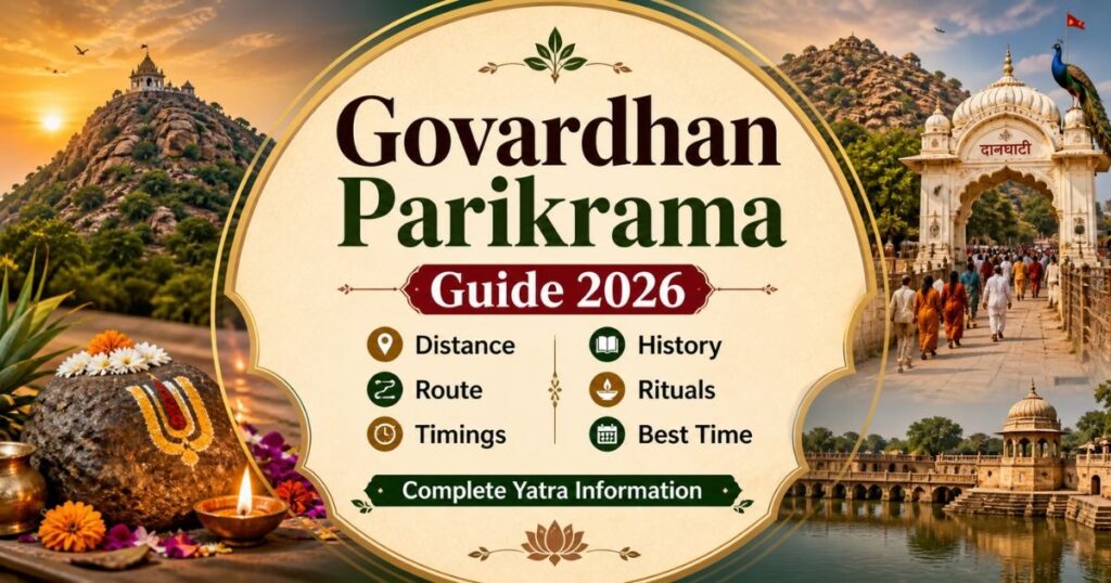 Govardhan Parikrama Guide 2026: Distance, Route, Timings, History, Rituals & Best Time