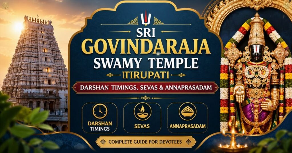 Sri Govindaraja Swamy Temple Tirupati Darshan Timings, Sevas & Annaprasadam