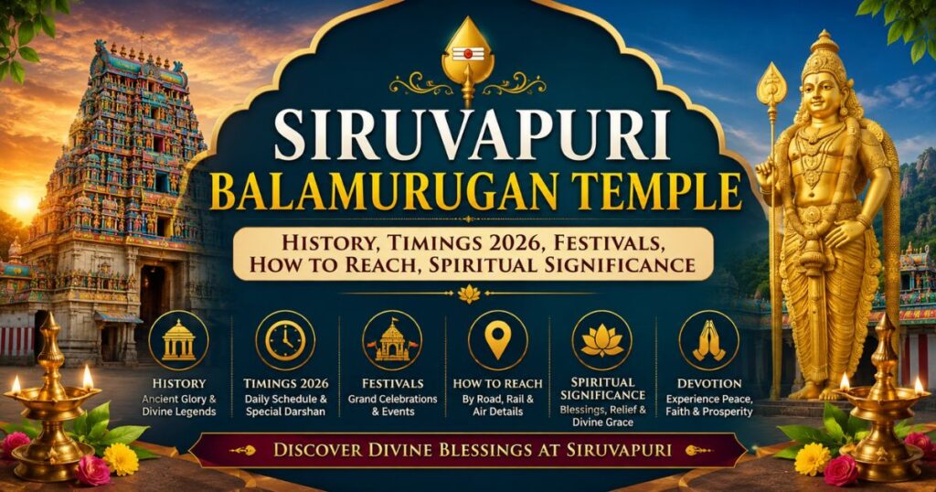 Siruvapuri Balamurugan Temple – History, Timings 2026, Festivals, How to Reach, Spiritual Significance – TempleDarshanTime.com